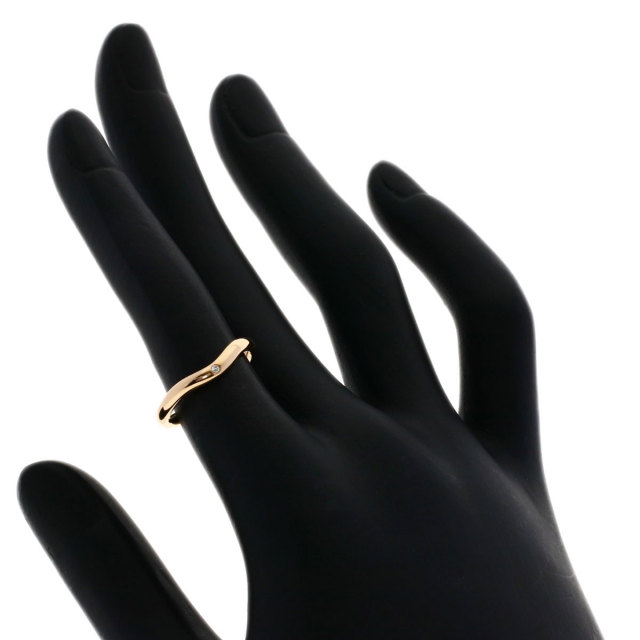 TIFFANY & Co. カーブドバンドダイヤモンドリング 7号　ケース付 TIFFANY&Co. ティファニー カーブド バンド ダイヤモンド リング