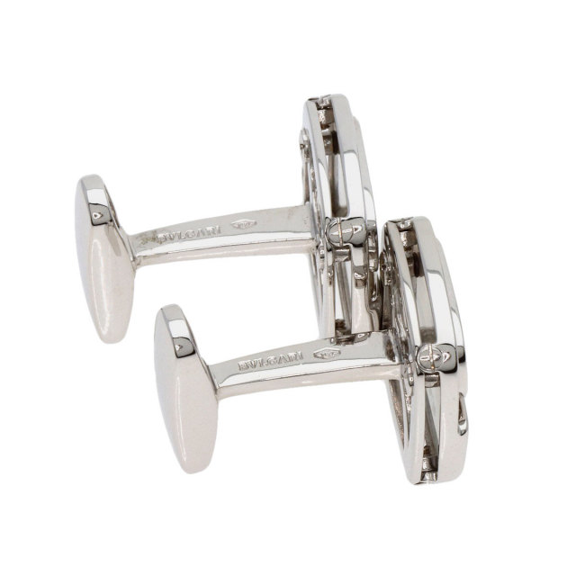 BVLGARI ブルガリ シェル カフス K18ホワイトゴールド メンズ [中古