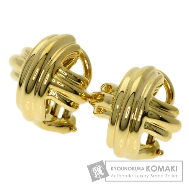 TIFFANY&Co. ティファニー 送ら シグネチャー クロス ステッチ ピアス  