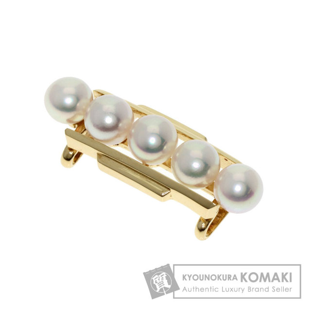 MIKIMOTO ミキモト パール 真珠 帯留め K14イエローゴールド