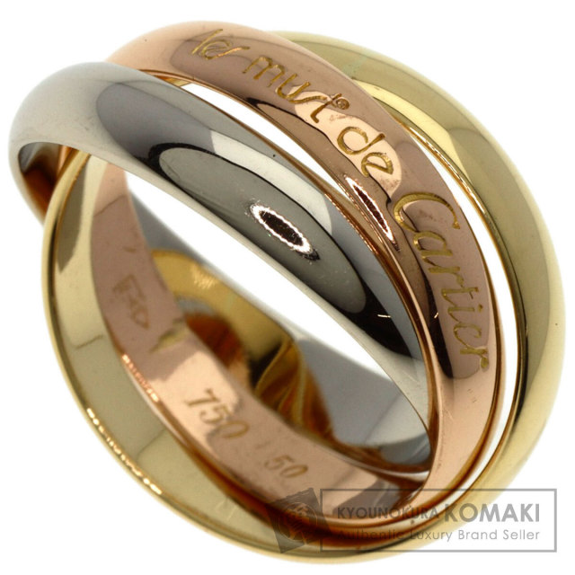 カルティエ トリニティリング K18ゴールド 指輪 50 CARTIER カルティエ トリニティ MM #48 現行モデル リング・指輪 K18