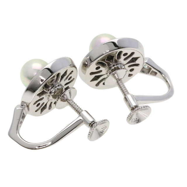 MIKIMOTO ミキモト ピクウェ アコヤパール 真珠 イヤリング K18 