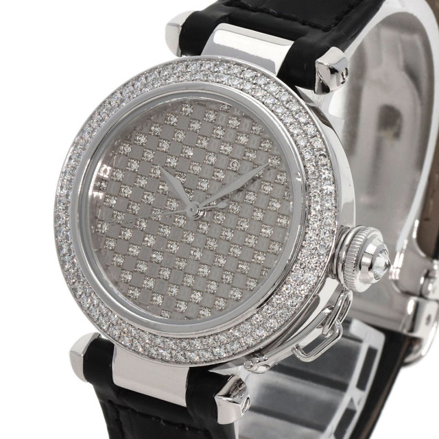 カルティエ 腕時計 パシャ 32mm ダイヤモンド メーカーコンプリート