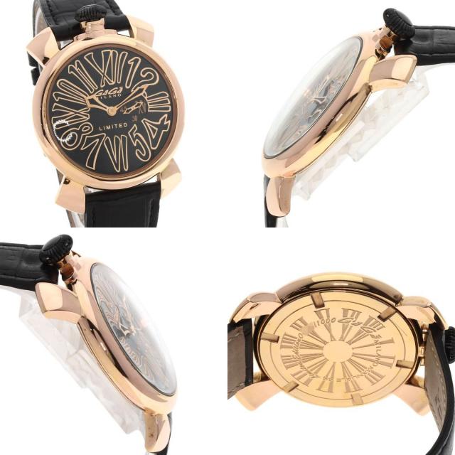 Gaga Milano ガガ・ミラノ 5087 マヌアーレ46 1000本限定 腕時計 GP/革 