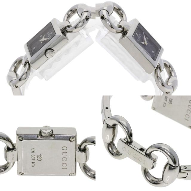 GUCCI グッチ 120 トルナヴォーニ 4Pダイヤモンド 腕時計 ステンレス  