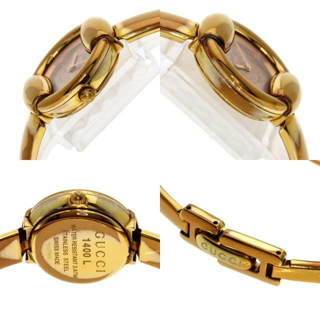 GUCCI グッチ 1400L ラウンドフェイス 腕時計 PGP/PGP レディース 