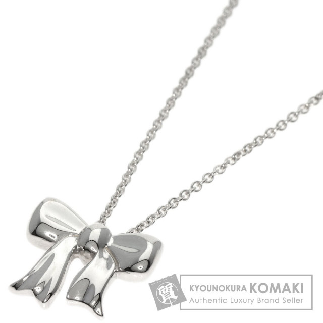TIFFANY&Co. ティファニー リボン ネックレス シルバー レディース