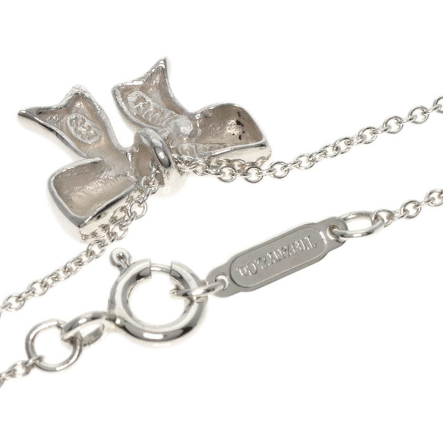 TIFFANY&Co. ティファニー リボン ネックレス シルバー レディース