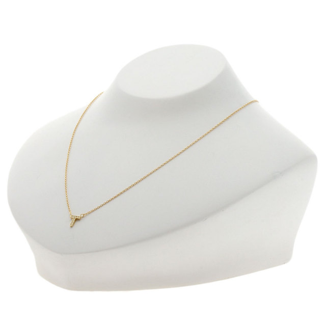 STAR JEWELRY スタージュエリー イニシャル T ネックレス K18イエロー 