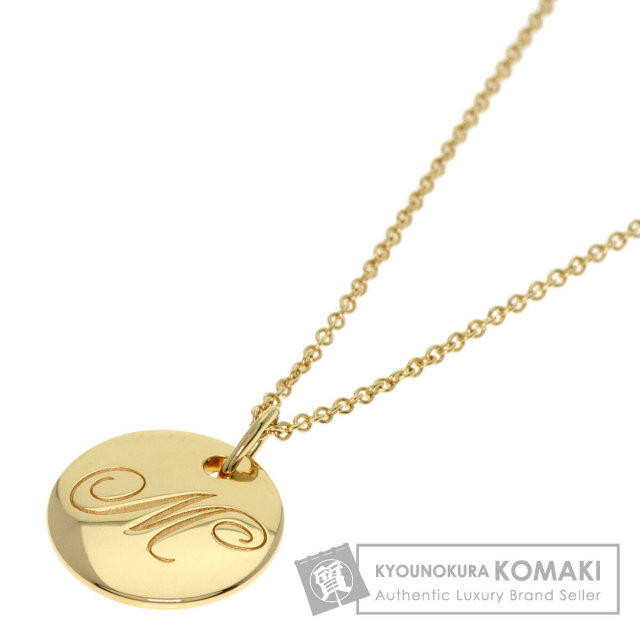 TIFFANY&Co. ティファニー ノーツレター イニシャル M ネックレス K18  
