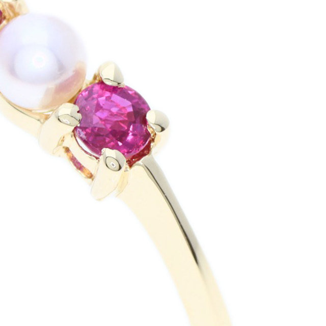 TIFFANY&Co. ティファニー パール ルビー リング・指輪 K14イエロー 