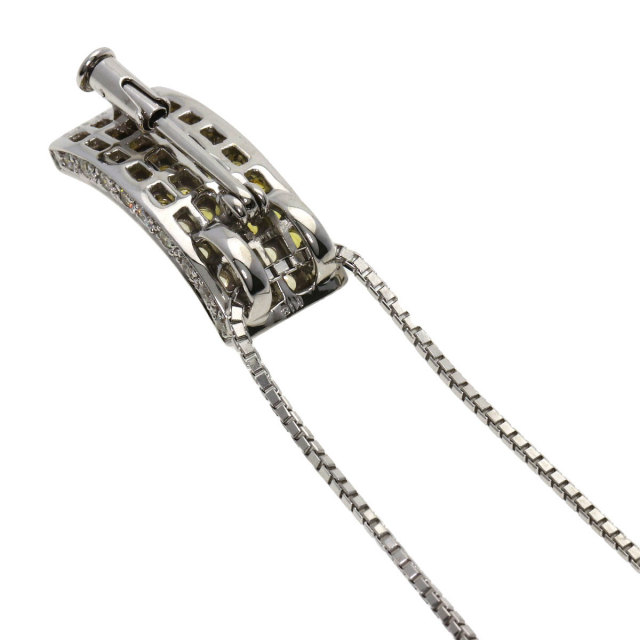 1.5ct イエローサファイア ダイヤモンド 2WAY ネックレス K18ホワイト 