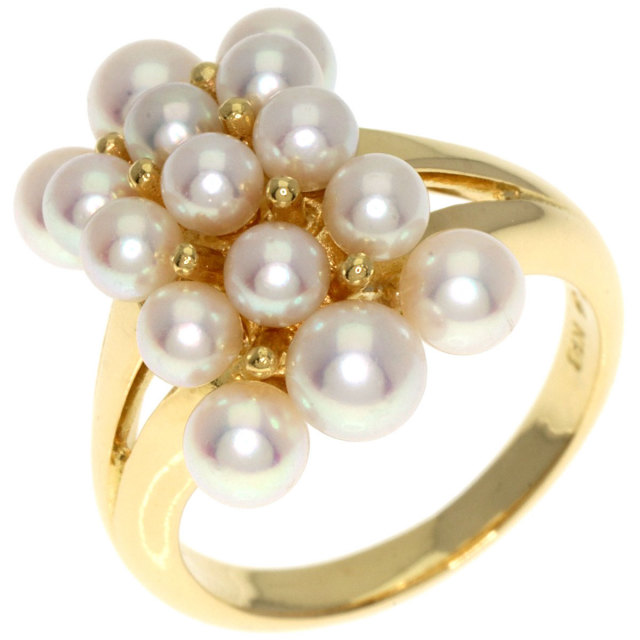 MIKIMOTO ミキモト パール 真珠 リング・指輪 K18イエロー