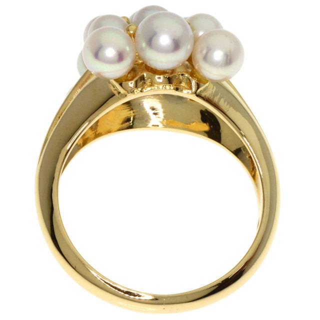 極美品 MIKIMOTO ミキモト パール ダイヤモンド K18 リング 7号