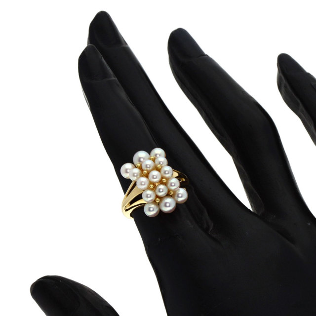 MIKIMOTO ミキモト パール 真珠 リング・指輪 K18イエロー