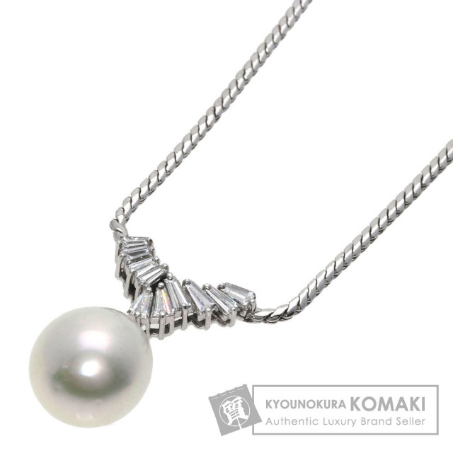 MIKIMOTO ミキモト パール 真珠 ダイヤモンド ネックレス K18ホワイト 
