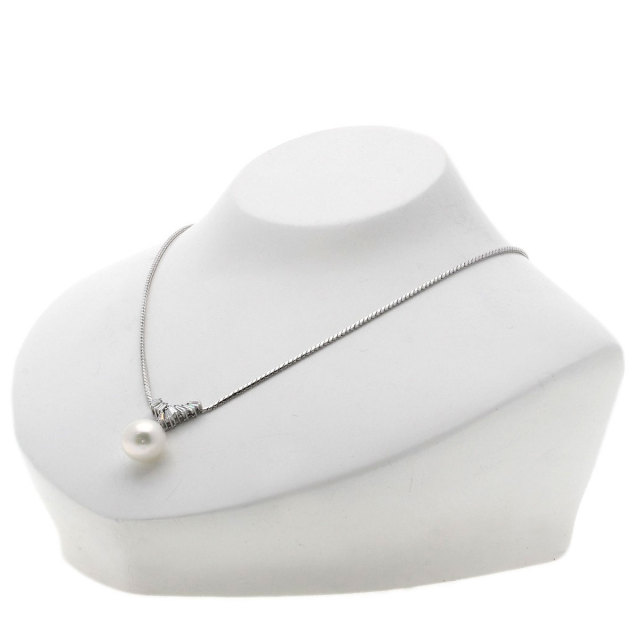 MIKIMOTO ミキモト パール 真珠 ダイヤモンド ネックレス K18ホワイト 