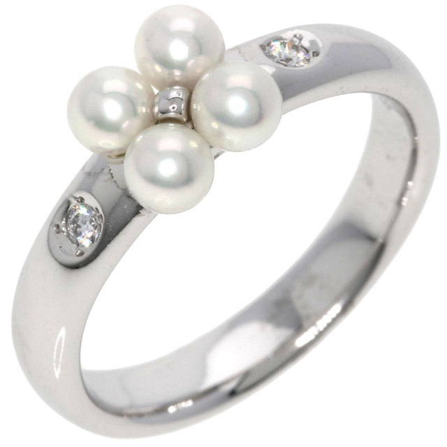 MIKIMOTO ミキモト パール 真珠 ダイヤモンド リング・指輪 K18 
