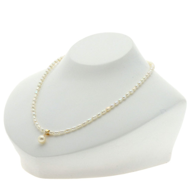 淡水パール 真珠 ネックレス K18イエローゴールド 7.8g レディース 
