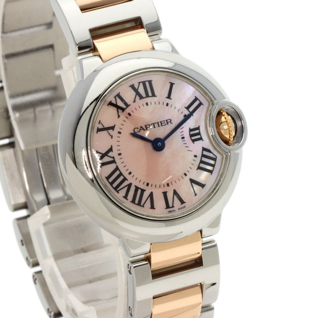 CARTIER カルティエ W6920034 バロンブルー SM 28mm 腕時計 ステンレス  