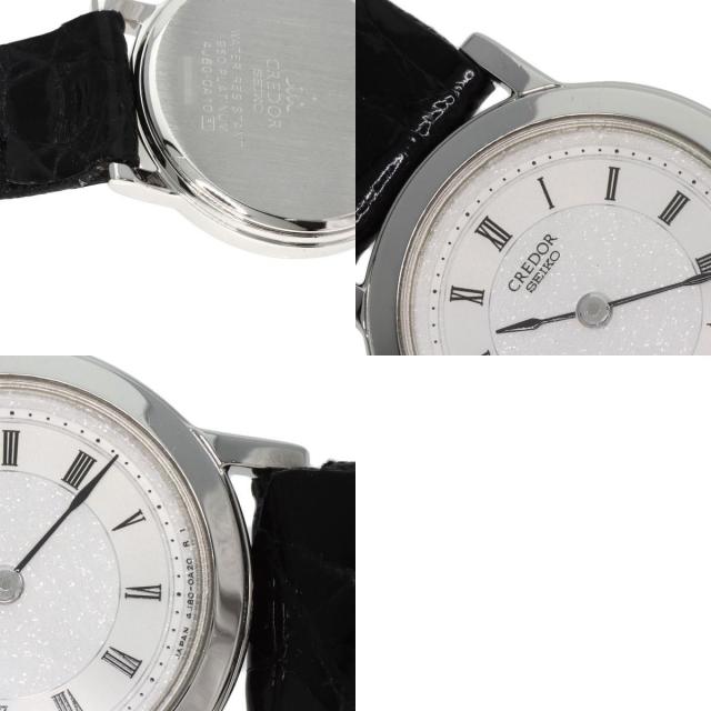 SEIKO セイコー 4J80-0A10 クレドール 腕時計 プラチナPT950/革 レディース