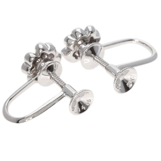 MIKIMOTO ミキモト ダイヤモンド 四葉 イヤリング K18ホワイトゴールド 