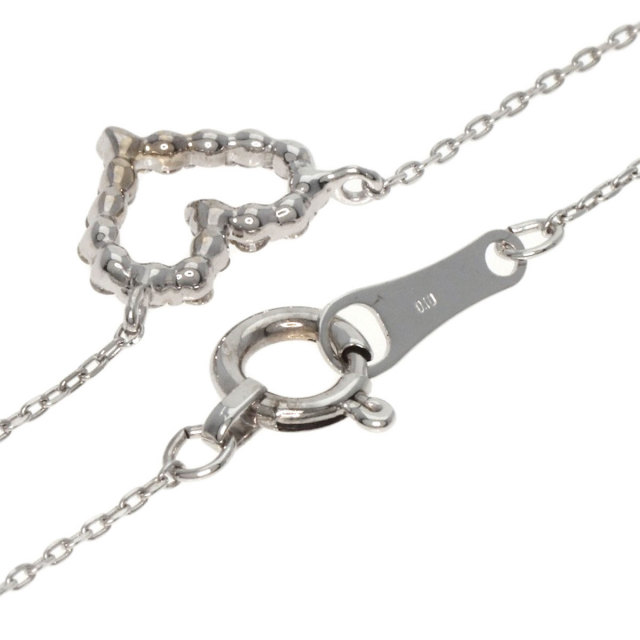 0.1ct ダイヤモンド ハートモチーフ ネックレス K18ホワイトゴールド 