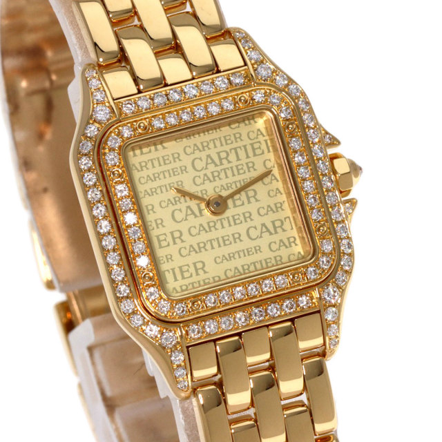CARTIER カルティエ パンテール SM ダイヤモンド 腕時計 K18イエロー 