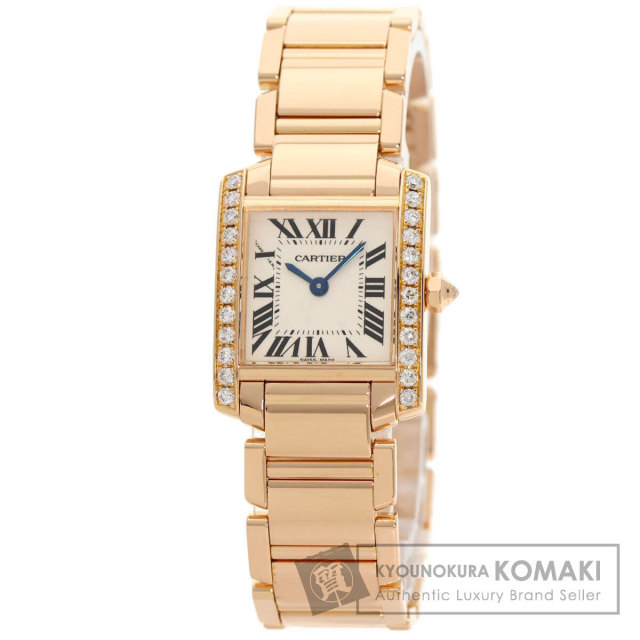 CARTIER カルティエ WE1001R8 タンクフランセーズ SM ダイヤモンド 