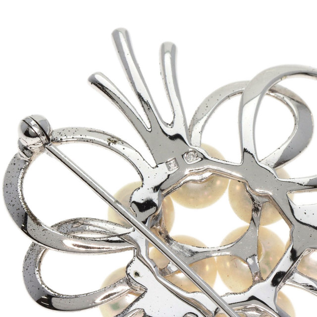MIKIMOTO ミキモト パール 真珠 ブローチ シルバー レディース