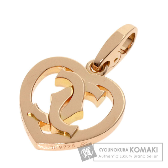 CARTIER カルティエ 2C ハート チャーム ペンダントトップ K18ピンク  