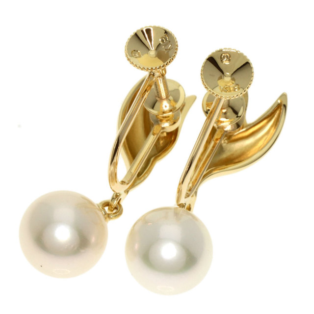 MIKIMOTO ミキモト パール 真珠 イヤリング K18イエローゴールド  