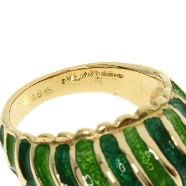 TIFFANY&Co. ティファニー エナメル リング・指輪 K18イエローゴールド