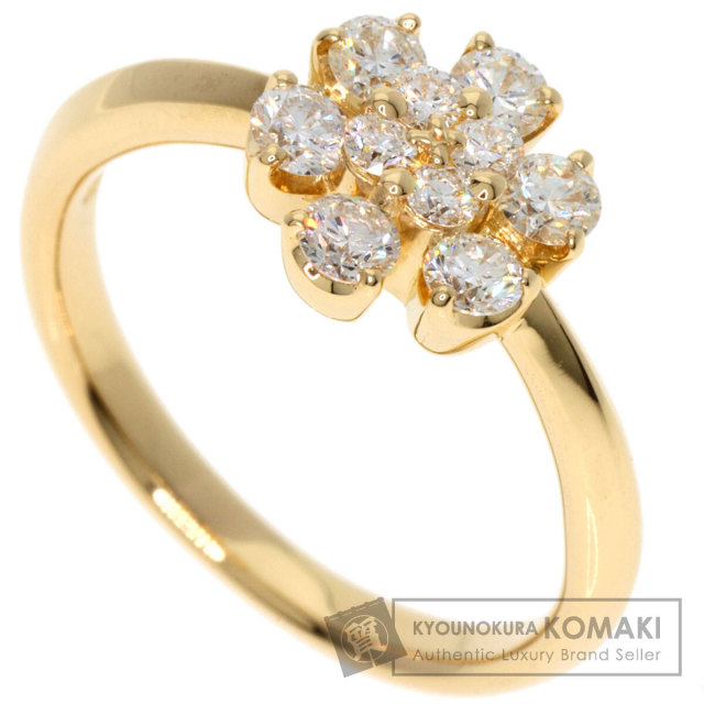 0.5ct ダイヤモンド リング・指輪 K18イエローゴールド 4.3g レディース