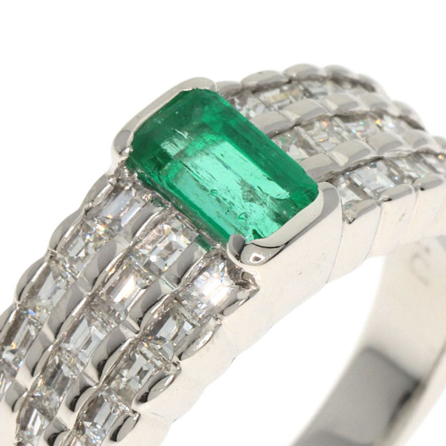 0.74ct エメラルド ダイヤモンド リング・指輪 プラチナPT900 10g 