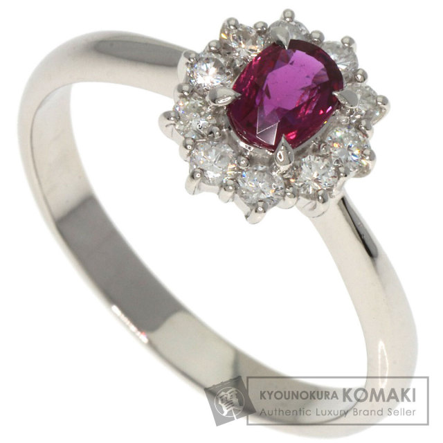 価格は安く ルビー 0.6ct ダイヤモンド 5.7g プラチナPT900 リング・指輪 アクセサリー