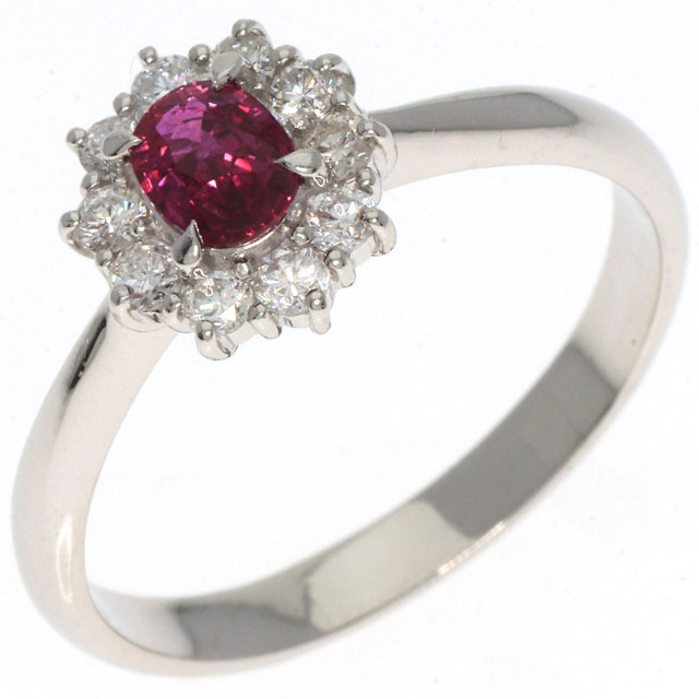 0.6ct ルビー ダイヤモンド リング・指輪 プラチナPT900 5.7g