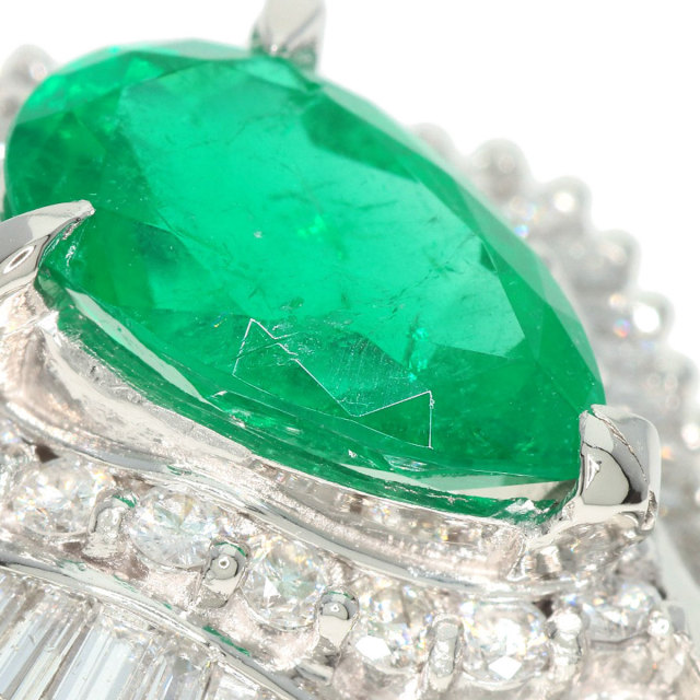 2.53ct エメラルド ダイヤモンド ペンダントトップ プラチナPT900 9.4g 