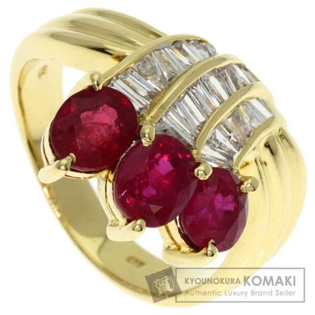 ダイヤ&ルビー18Kリング