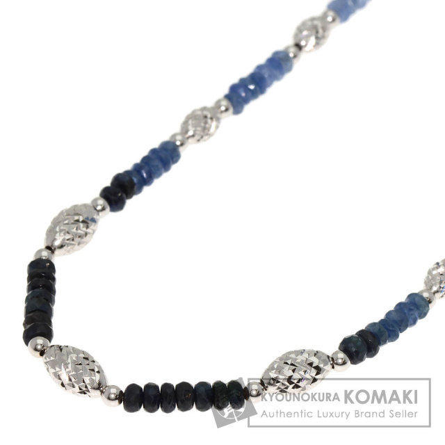 サファイヤ ネックレス 材質 K18ホワイトゴールド 28.32ct サファイア ネックレス K18ホワイトゴールド 15.5g レディース