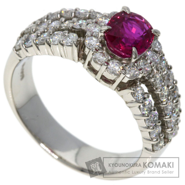 1.19ct ルビー ダイヤモンド リング・指輪 プラチナPT900 10.73g 