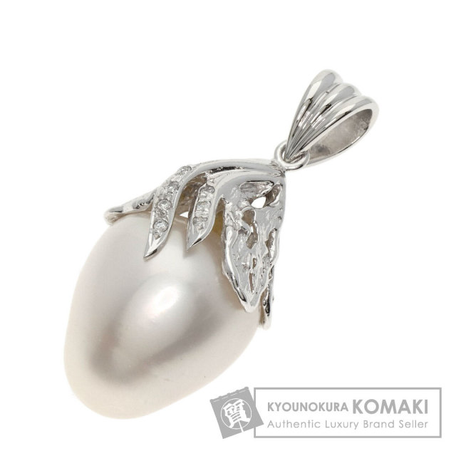 パールペンダントトップ真珠ダイヤペンダントトップPt900 パールペンダントトップ真珠ダイヤペンダントトップPt900