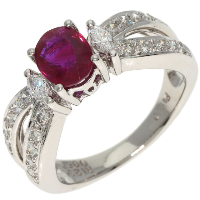 1.2ct ルビー ダイヤモンド リング・指輪 プラチナPT900 7.9g レディース