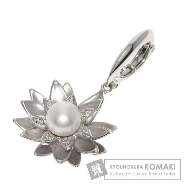 パール 真珠 ダイヤモンド ペンダントトップ K18ホワイト  