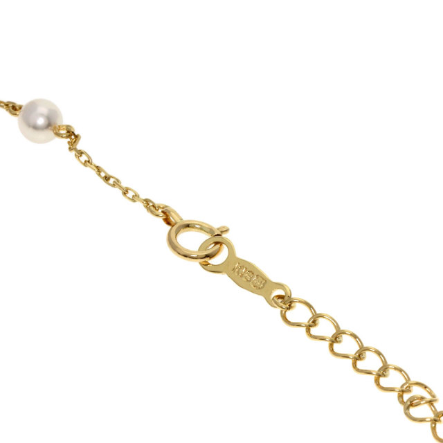 ミキモト　ステーションブレスレット K18 アコヤパール MIKIMOTO ミキモト パール ブレスレット ステーション アコヤ