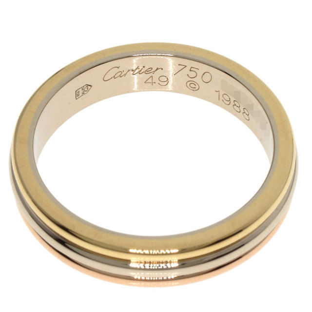 Cartier　カルティエ　K18スリーカラーウエディングリング 49号750 Cartier カルティエ トリニティリング スリーカラーゴールド