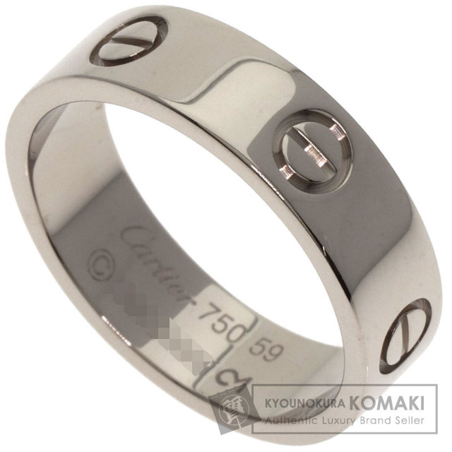 国内発送 カルティエ ラブ バンド CARTIER カルティエ ラブリング #59 リング・指輪 K18ホワイト