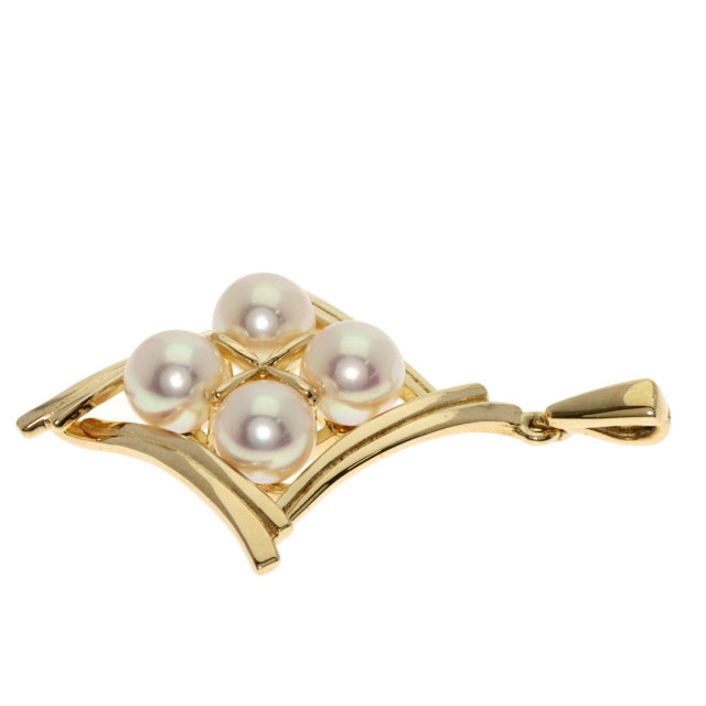 1119 ミキモトパールネックレストップK14YGイエローゴールド5.5mm MIKIMOTO ミキモト パール 真珠 ネックレス K14イエローゴールド