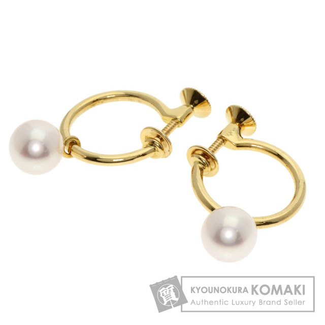 MIKIMOTO ミキモト パール 真珠 イヤリング K18イエローゴールド