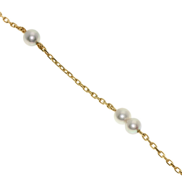 MIKIMOTO 真珠 ゴールド ブレスレット MIKIMOTO ミキモト パール 真珠 ブレスレット K18イエロー